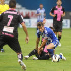 Mayordomo completó una gran tarde aderezada con el tercer gol a favor de la Ponferradina.