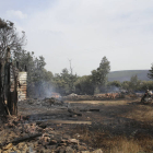 El incendio forestal declarado el miércoles por la noche por los rayos de una tormenta seca en la reserva de la Sierra de la Culebra. MARIAM A. MONTESINOS