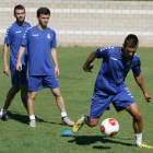 Los jugadores de la Cultural preparan el partido de mañana ante el filial del Sporting.
