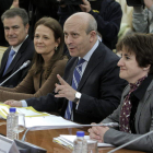 Wert, tercero por la izquierda, durante la Conferencia General de Política Universitaria.