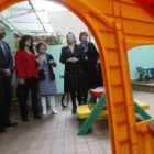 Amparo Valcarce, en un momento de la visita al Punto de Encuentro Familiar de Padre Isla en León
