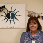 Nieves Gutiérrez, en la sede de la asociación en la calle San Agustín. JESÚS F. SALVADORES