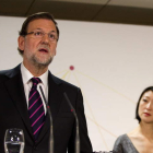 El presidente del Gobierno español rindió ayer homenaje a las víctimas.