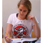 Una alumna de español en el curso de verano de 2019. JESÚS F. SALVADORES