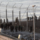 Éste es el sitio en el que tuvo lugar el intento de entrada de los inmigrantes.