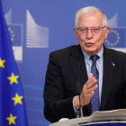 Josep Borrell, alto representante de la Unión Europea para Asuntos Exteriores y Política de Seguridad informa sobre las nuevas medidas para responder a la invasión rusa de Ucrania, en la Comisión Europea en Bruselas. EFE/EPA/STEPHANIE LECOCQ / POOL