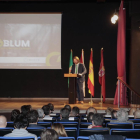 Yann Dumont, CEO de Reolum, durante la presentación del proyecto de biomasa. DL