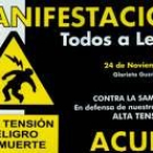 Cartel promotor de la manifestación del día 24 en León