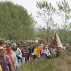 La Virgen del Villar en un momento de la romería del año pasado.