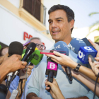 Pedro Sánchez remitió de nuevo al PP a conseguir apoyos de partidos de derechas. SERGIO G. CAÑIZARES