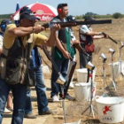 Participantes del torneo de tiro al plato celebrado en Pozuelo del Páramo.