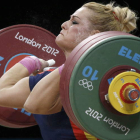 Lidia Valentín compitiendo en las Olimpiadas de Londres.