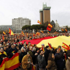 Concentración en la Plaza de Colón, en Madrid.