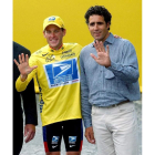 Armstrong e Indurain en la edición del Tour del 2003.