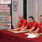 Lamonica, Radovic y Bultó, ayer, en la primera jornada del campus internacional de árbitros.