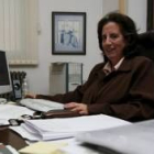 Carmen Martínez Rey en su despacho de gerente de la ULE