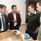 Pablo R. Lago, Carlos J. Domíguez, Nael Blanco y Miguel Álvarez, ayer en Ponferrada.