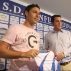 David Malo y Eduardo Domínguez, en la sala de prensa de El Toralín.