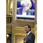Rajoy, ayer en su intervención en el Congreso.