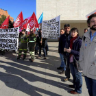 Los agentes se manifestaron a la entrada de las Cortes en Valladolid. R. GARCÍA