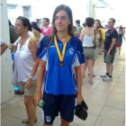 Lucía Domínguez, con la medalla de bronce lograda en Mallorca.