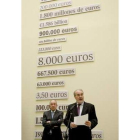 Fernández Ordóñez y Solbes, en la exposición de los diez años del euro