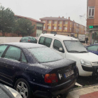 Nieve caída esta mañana en la capital.
