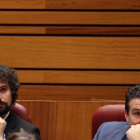 Sarrió y Santos, en el hemiciclo de las Cortes. EFE