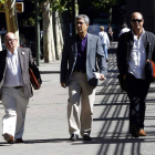 Felipe López, Antonio Deusa y Juan Carlos Álvarez Liébana, ayer en el Ministerio de Industria.