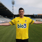 Pancho Prieto, en El Toralín con la camiseta de la Deportiva.