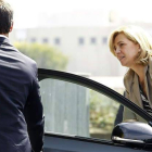 La infanta Cristina en su último viaje a Madrid para visitar a su padre el rey en la clínica Quirón.