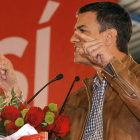 Pedro Sánchez participó en un acto en Gijón. ALBERTO MORANTE