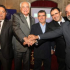 El diputado Marcos Martínez, Samuel Rubio, el alcalde, Félix Palomero y Santos Llamas.