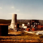 Fase inicial de la construcción de la central, en 1980.