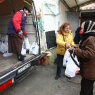Reparto de comida del Banco de Alimentos.