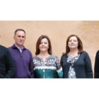 Los integrantes del grupo leonés La Braña, Gelo, Marcelino, Pilar, Tere y Sanjo.