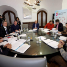 La Junta de Portavoces se reunió ayer en la Diputación. marciano