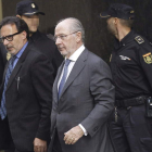 Rato, el día que prestó declaración en la Audiencia Nacional sobre las tarjetas opacas.