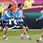 Fabregas, Juanfran y Alonso preparan el choque ante Irlanda.