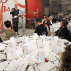Rubalcaba durante su intervención al inicio de una comida de los socialistas cántabros.