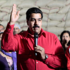 Nicolás Maduro, en la inspección de una planta procesadora de café en Caracas.