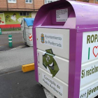 Uno de los contenedores distribuidos por Ponferrada, éste en la calle Obispo Osmundo