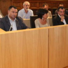 Diputados socialistas en el transcurso de un pleno en el Palacio de los Guzmanes, en una imagen de a