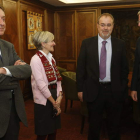 Javier García-Prieto, edil de Educación, Ana Franco, Urbanismo, Rey y Silván, ayer tras la cita. RAMIRO