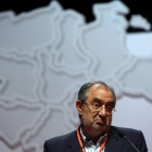 El presidente de la Gestora, Jesús Quijano, durante el Congreso Autonómico Extraordinario del PSOE celebrado en Valladolid