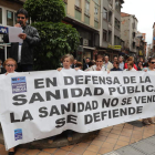 Un momento de la manifestación en Lazúrtegui. L. DE LA MATA