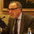 Pere Navarro, en un momento de una intervención suya ayer