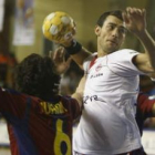 Sarmiento en un partido de liga ante el Barcelona en el Palacio