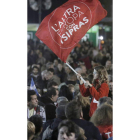 Los seguidores de Syriza celebran el resultado.