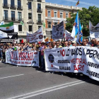Cabecera de la manifestación de pescadores y cazadores en Madrid. P.V.